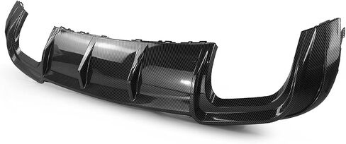Rear Bumper Diffuser Lip Spoiler Fit For Audi S3 A3 SLINE 2017-2020 Glossy Black Carbon Fiber Look in Saudi Arabia