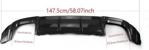 Rear Bumper Diffuser Lip Spoiler Fit For Audi S3 A3 SLINE 2017-2020 Glossy Black Carbon Fiber Look in Saudi Arabia