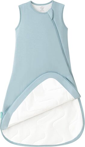 كيس نوم فائق النعومة 1.0 TOG، كيس نوم للأطفال الصغار من الخيزران الفسكوز الفاخر، أكياس نوم آمنة بسحاب في اتجاهين 2-4T (كريمي) in Kuwait