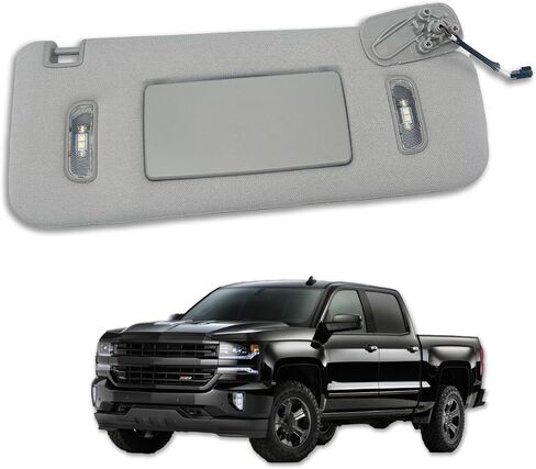 ماكياج Sun Sun Visor الأيمن Mirro Fit لعام 2015-2019 Cadillac Escalade/ESV ، شيفروليه سيلفرادو/ضاحية/تاهو ، GMC Sierra Denali/Yukon/XL ، استبدل 23459643 ، 23459646 ، 84247140 in Saudi Arabia