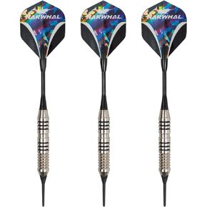 Tournament Soft Tip Darts (5.5 in. - 18g) with Nickel Barrell for Electronic Dart Boards, Includes Deluxe Storage Case, 3 Pack