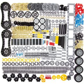 844Pcs Pins-Gears-Axles Set Compatible with mainbrands-Technical-Parts, Latest differentials Chain Link Connector Joints Tank Track Car-Wheels-Tires Shock-Absorber Steering Shaft