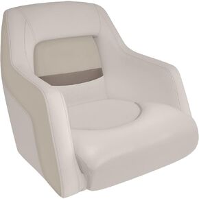 Wise BM11010-1066 Premier Series Pontoon Traditional Bucket Seat, Stone/Mocha Java/Khaki