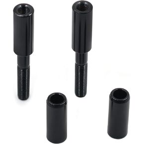 HTTMT MT387-001- Black 2 Inches Mirror Extensions Kit Compatible with Harley Softail Sportster Dyna Touring