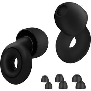 Ear Plugs for Sleeping Noise Cancelling, Ear Plugs for Sleeping, Concert Ear Plugs, Reusable Earplugs for Noise Reduction, Soft Hearing Protection Earplugs, Silicone Ear Plugs & 28dB (Black)