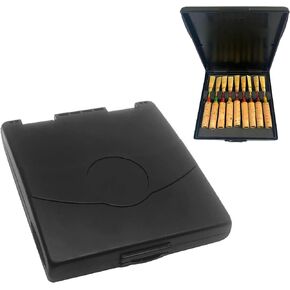Black Oboe Reed Case Plastic Storage Box Holder for 9pcs Oboe Reed 3.7 x 3.5 inch