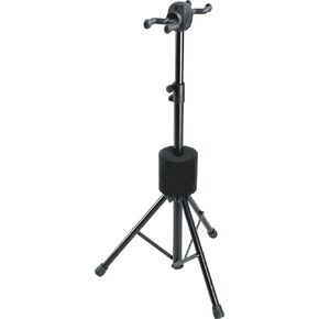 K&M Konig & Meyer 17620.000.55 Double 2 Guitar Stand | Hook 2 Acoustic, Electric Guitars or Headstock Guitars: Bass, Banjo, Ukulele | Protective Support |Space Saver| For Adult/Youth Musicians Black