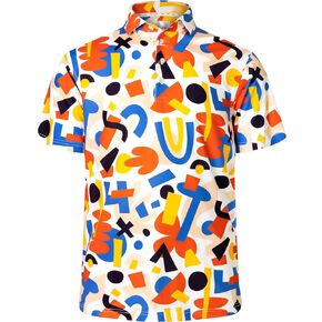 Rizz Golf Polo, Performance Cooling Fabric, Relaxed Fit Mens Polo with Lab-Tested Sun Protection SPF 50+