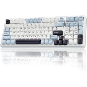 AULA F99 Wireless Mechanical Keyboard,Tri-Mode BT5.0/2.4GHz/USB-C Hot Swappable Custom Keyboard,Pre-lubed Linear Switches,Gasket Structure,RGB Backlit Gaming Keyboard for PC/Tablet/PS/Xbox
