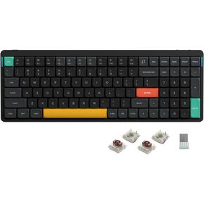 nuphy Air96 V2 Wireless Mechanical Keyboard,100 Keys Gaming Keyboard,Supports Bluetooth 5.1,2.4G and Wired Connection,for PC/Laptop/Windows/Mac -Black Gateron Moss Switch