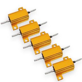 5pcs 2 ohm 10W Aluminum Housed Metal Case Wirewound Resistors
