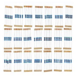 5PCS * 21 Values 1W 1 Watts 10K 12K 15K 18K 20K 22K 24K 27K 30K 33K 36K 39K 43K 47K 51K 56K 62K 68K 75K 82K 91K Ohm 1% Metal Film Resistor