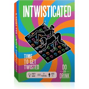 Do or Drink Intwisticated - Adult Games with Twists and Tangles - Fun Party Games with Play Mat, 150 Challenge Cards and 2 Dice - Great Gift for Game Night and Funny Adult Card Games