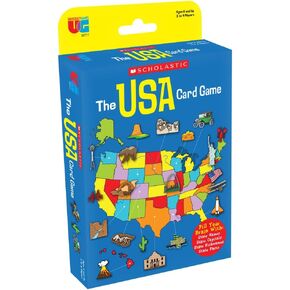 University Games | Scholastic USA Travel Card Game, Learn State Capitals and Historic Facts, Great Geography Challenge Card Game for Kids Ages 6 and Up
