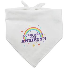 GRAPHICS & MORE Guess Who's Got Anxiety Rainbow Funny Humor Dog Pet Bandana