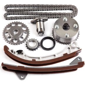SCITOO Timing Chain Kit fits for 2000-2008 for Pontiac for Toyota for Chevrolet Vibe Corolla MR2 Spyder Matrix Celica Prizm 1.8L