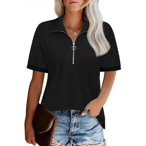 Womens Spring Summer Tops Clothes Short Sleeve Shirts Dressy Casual Work Blouses…