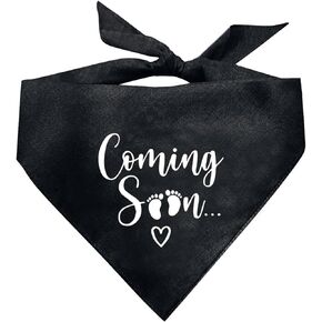 Coming Soon Dog Bandana, Apricot Gray Dog Bandana, Baby Announcement Dog Bandana, Pet Dog Triangle Scarf, Pet Dog Scarf Accessories, Gift for Dog Lover, Dog Bandana for Small Medium Large Dogs (D35)