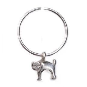 Silver Cat Cartilage Earring – 925 Silver Helix Piercing Ring – 20G 8mm Ring – Cute Birthday Mother's Day Gift