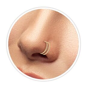 Hammered Silver Spiral Nose Ring For Women, 20G 925 Silver Double Nose Ring Hoop For Single Piercing, Spiral Nose Rings 7mm