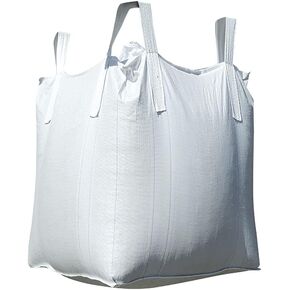 أكياس FIBC السائبة، حقيبة 1 طن، 35 بوصة طول × 35 بوصة عرض × 43 بوصة ارتفاع، 2200 رطل SWL، قاعدة مسطحة من القماش الخشن، أكياس بولي بروبيلين منسوجة، حقيبة كبيرة FIBC بأربع حلقات in Kuwait