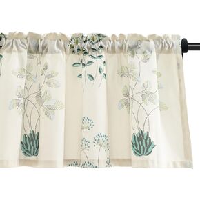 VOGOL Herbs Printed Valances for Windows Rod Pocket Window Valance for Kitchen Living Room, 52 x 18 Inches, One Panel