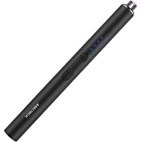 ARECTECH Electric Candle Lighter Rechargeable Lighter Arc Plasma Lighters for Candle Kitchen Camping Christmas Type-C Black