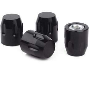 INJORA 4PCS Aluminium RC Car Wheel Rim Center Cap M4 Nut for 1/10 RC Crawler TRX4 Axial SCX10 90046 D90 Tamiya MST (Black)