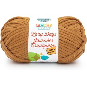 Lion Brand Yarn Cover Story Lazy Days Thick & Quick, Blanket Yarn, Amber, 1 Pack