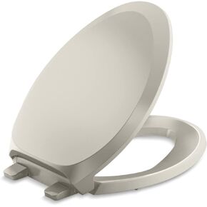 French Curve Ready Latch Quiet-Close Elongated Toilet Seat