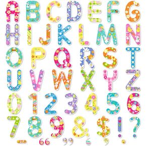 176 Pcs Easter Letters and Numbers Cutouts Spring Easter Bulletin Board Decorations Easter Egg Bunny Chick Colorful Flowers Alphabet Punctuation Paper Cutouts for Classroom Kids Chalkboard