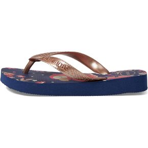Havaianas Girl's Top Pets Flip Flop Sandal (Toddler/Little Kid/Big Kid) Marine/Rose Gold 33-34 (US 3-4 Little Kid/Big Kid) M