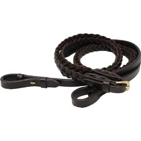 CHALLENGER 54" x 1/2" Full Horse English Braided Leather Reins 805LR02