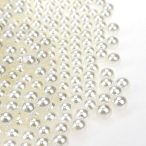 LC LICTOP White 6mm/0.24" Art Faux Pearls Loose Beads for Vase Fillers, Table Scatter, Wedding, Birthday Party Home Decoration 500pcs