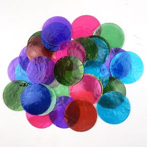 Heyiwell 30PC Blue Round Capiz Sea Shells for Home Decor,Jewelry Making Crafts Decoration,Wind Chimes 2" Inch