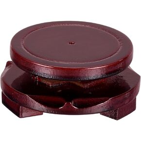 PATIKIL Planter Display Stand, 2.7 Inch Dia Round Bonsai Stand Imitation Wood Style Rotatable Home Decor Display for Table Lamp Teapot Base
