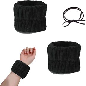 قطعتان من أربطة المعصم النسائية المصنوعة من الألياف الدقيقة لغسل الوجه وقطعة واحدة من ربطات الشعر، وعصابة غسيل للمعصم قابلة للتمدد، وأساور معصم لغسل الوجه in Kuwait