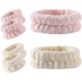 Wrist Towels for Washing Face for Women,Girls,Men, Microfiber Spa Wristbands Absorbent Face Washing Wristbands Prevent Liquid from Spilling