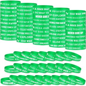 50 Pcs Motivational Quote Rubber Wristbands Inspirational Silicone Bracelets Stretch Silicone Wristbands Gifts Party Favor for Students Teens Adult Men Women(Blue)