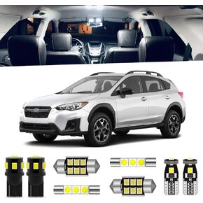 8-Pieces Crosstrek LED Interior Light Kit for Subaru XV Crosstrek 2013 2014 2015 2016 2017 2018 2019 2020 2021 2022 White 6000K LED Lighting Package + License Plate Lights, Install Tool
