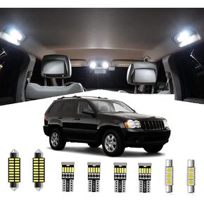 AWALITED 14pcs Grand Cherokee Interior LED Lights Kit Super Bright LED Map Dome Light Bulbs Replacement for 1999-2010 Jeep Grand Cherokee all models