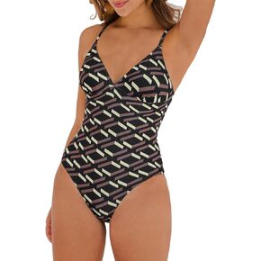 CUPSHE One Piece Swimsuit for Women Bathing Suit V Neck O-Ring Back Cutout Solid Color Adjustable Straps
