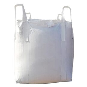 Duffle Top Spout Bottom FIBC Bulk Bag, 1 One Ton Bag, 35"L x 35"W x 43"H, 225 Gallons, 2200lbs SWL, Woven Polypropylene Bags (1)
