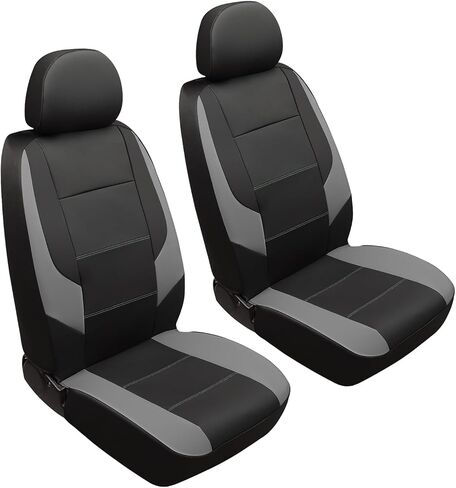 GIANT PANDA Front Car Seat Cover for Kia, Leather Bucket Seat Covers Custom Fit Kia Sorento Sportage Forte Telluride K5 Seltos Carens Optima Carnival (Beige+Black) in Saudi Arabia