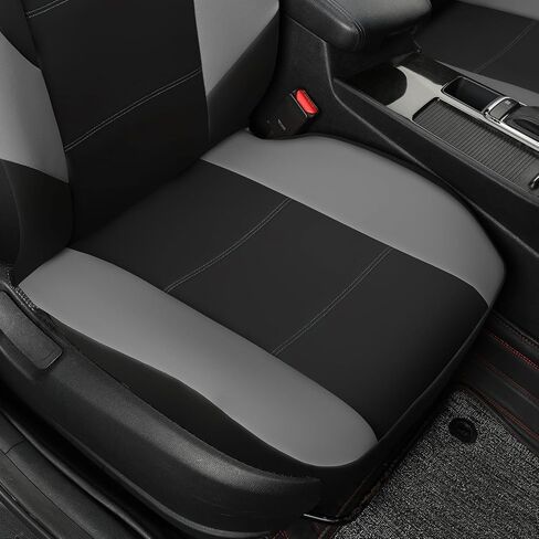 GIANT PANDA Front Car Seat Cover for Kia, Leather Bucket Seat Covers Custom Fit Kia Sorento Sportage Forte Telluride K5 Seltos Carens Optima Carnival (Beige+Black) in Saudi Arabia