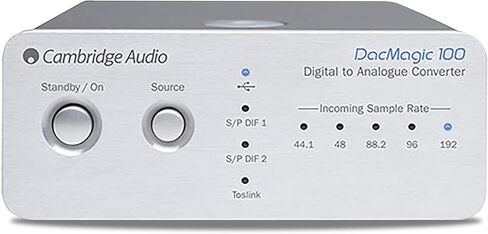 Cambridge Audio DacMagic 100 S/PDIF محول رقمي إلى تناظري DAC مع مدخل Toslink، متوافق مع التلفزيون، 192 كيلو هرتز (فضي) in Kuwait