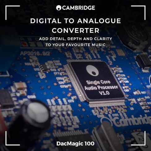 Cambridge Audio DacMagic 100 S/PDIF محول رقمي إلى تناظري DAC مع مدخل Toslink، متوافق مع التلفزيون، 192 كيلو هرتز (فضي) in Kuwait
