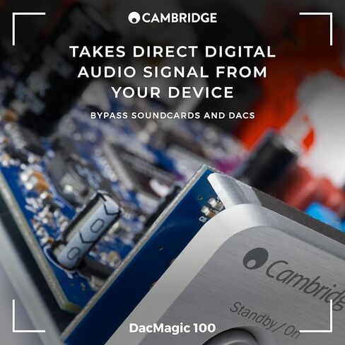 Cambridge Audio DacMagic 100 S/PDIF محول رقمي إلى تناظري DAC مع مدخل Toslink، متوافق مع التلفزيون، 192 كيلو هرتز (فضي) in Kuwait