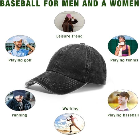 Yahenda 30 Pack Vintage Baseball Cap Washed Denim Distressed Bulk Adjustable Cotton Dad Hat Golf Hats for Women Men in Saudi Arabia