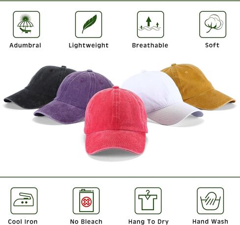 Yahenda 30 Pack Vintage Baseball Cap Washed Denim Distressed Bulk Adjustable Cotton Dad Hat Golf Hats for Women Men in Saudi Arabia